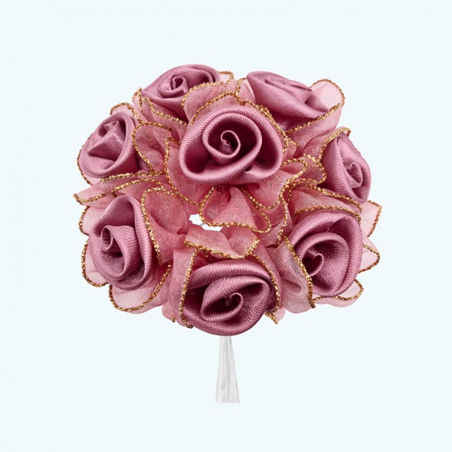 3" Diameter Satin Silk Flower 12X12 | Mauve 3" Diameter Satin Silk Flower 12X12 | Mauve